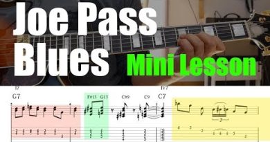 Joe Pass 12-Bar Blues – Jazz Guitar Mini Lesson with Tabs From The Method “Joe Pass On Guitar”