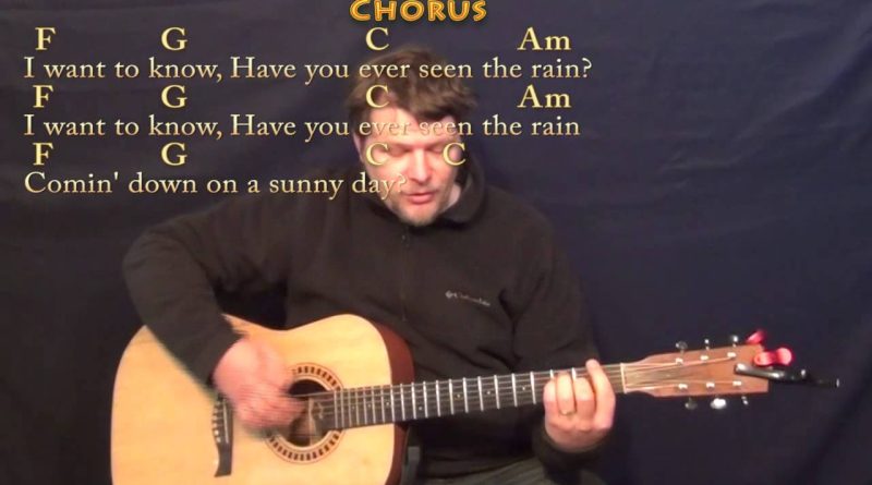 Have You Ever Seen the Rain (CCR) Strum Guitar Cover Lesson – Chords/Lyrics #haveyoueverseentherain