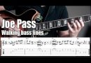 Guitar Walking Bass Lines w/chords | Jazz Lesson With Tabs – Joe Pass Style