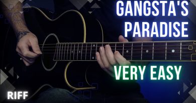 Gangsta's Paradise – Coolio (feat. L.V.) | Riff Tabs | Guitar Lesson/Tutorial | Acoustic Riff: 24