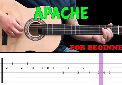 APACHE | Easy guitar melody lesson for beginners (with tabs) – The Shadows