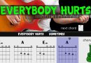 EVERYBODY HURTS – R.E.M. – Guitar lesson – Acoustic guitar (with chords & lyrics)