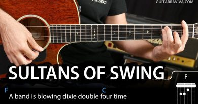 How To Play Sultans of Swing on guitar tutorial (easy lesson chords)