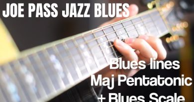 Joe Pass Jazz Blues Guitar Lesson with tabs- b5 substitutions, diminished passing chords and scales