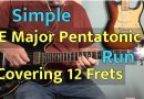 E Major Pentatonic Path Spanning 12 Frets // Intermediate Guitar Lesson