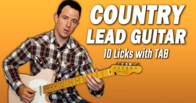 Country Lead Guitar Tutorial – 10 Licks