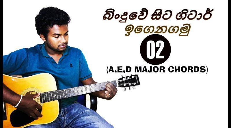 02. How To Play A,D and E Chords -Easy Chord Changes in Sinhala (Lesson 02)