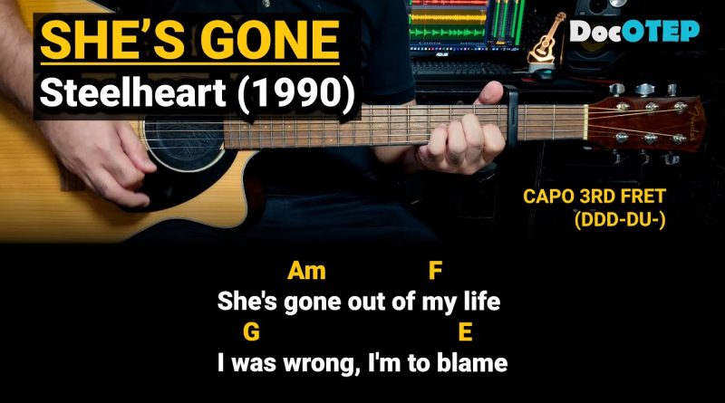 She’s Gone – Steelheart (1990) Easy Guitar Chords Tutorial with Lyrics