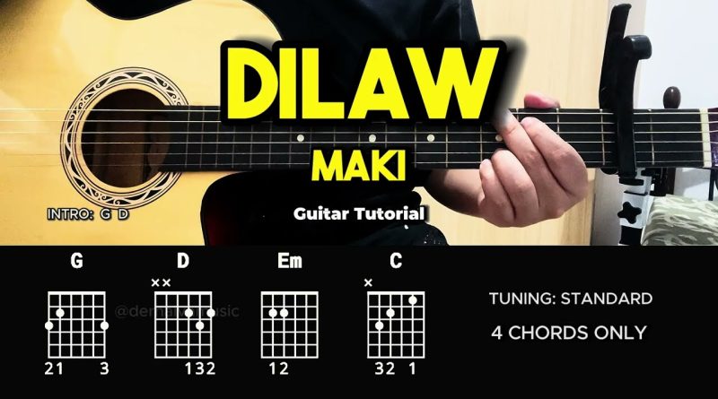 Dilaw – Maki | SUPER EASY! Guitar Chords Tutorial For Beginners (CHORDS & LYRICS) #guitarlesson