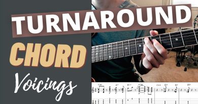 Jazz Guitar Lesson – Turnaround Chord Riffs (w/ TABs)