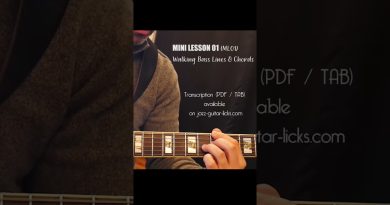 Walking Bass Lines and Chords On Guitar / Mini Lesson 01 (ML01)